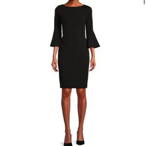 CALVIN KLEIN | NEW Bell Sleeve Black Boat Neck Dress Women’s Plus Size 22W
